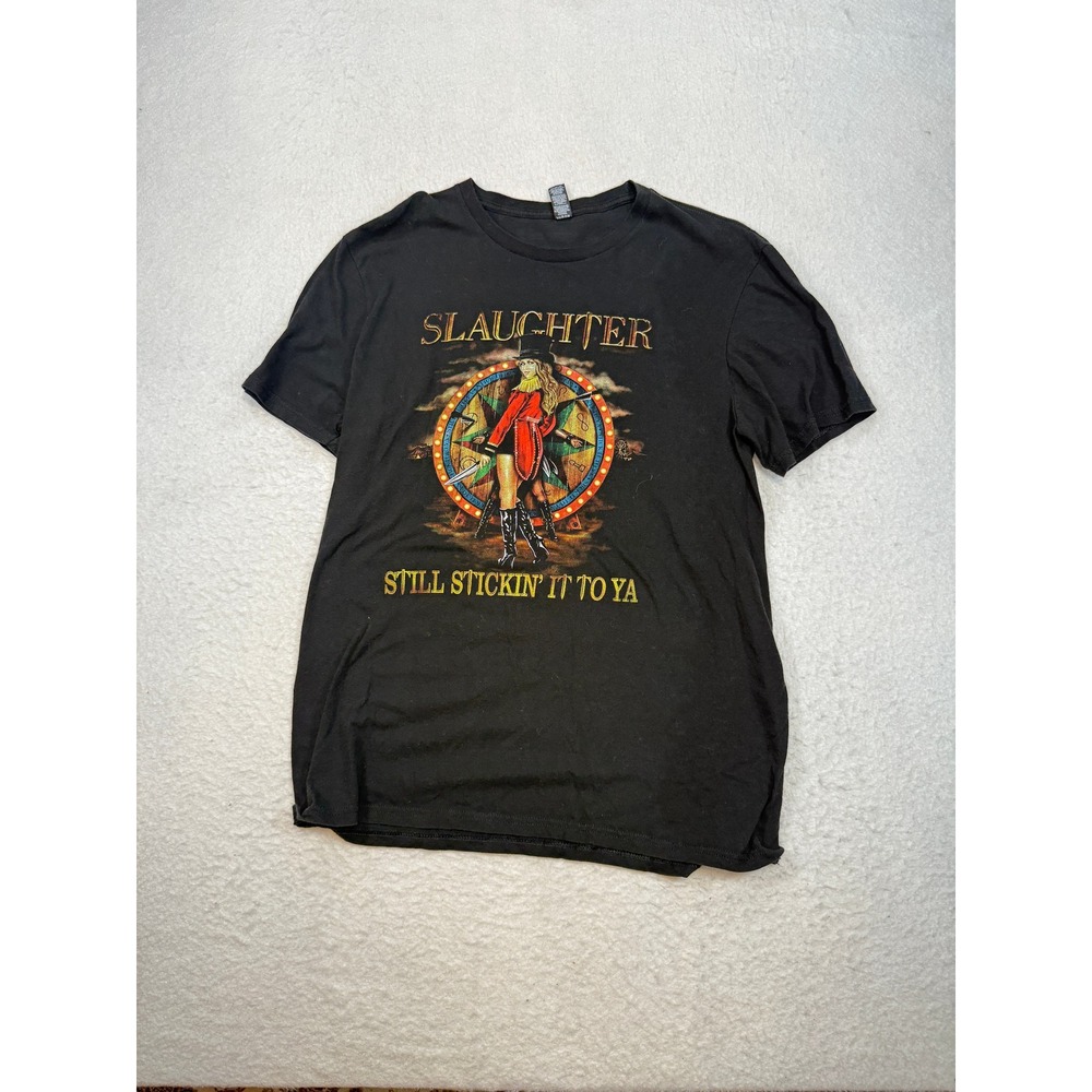 Slaughter Stickin' It To Ya Tour 2022 Band T-Shirt Black Large District Tee